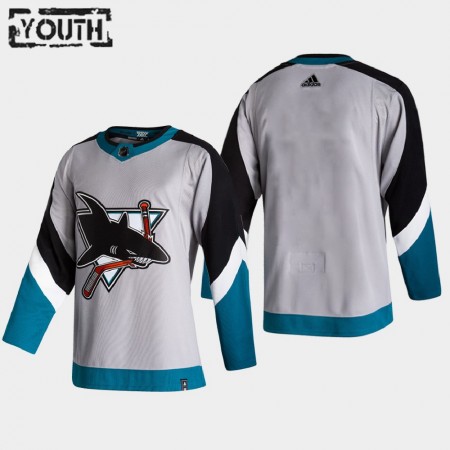 San Jose Sharks Blank 2020-21 Reverse Retro Authentic Shirt - Kinderen